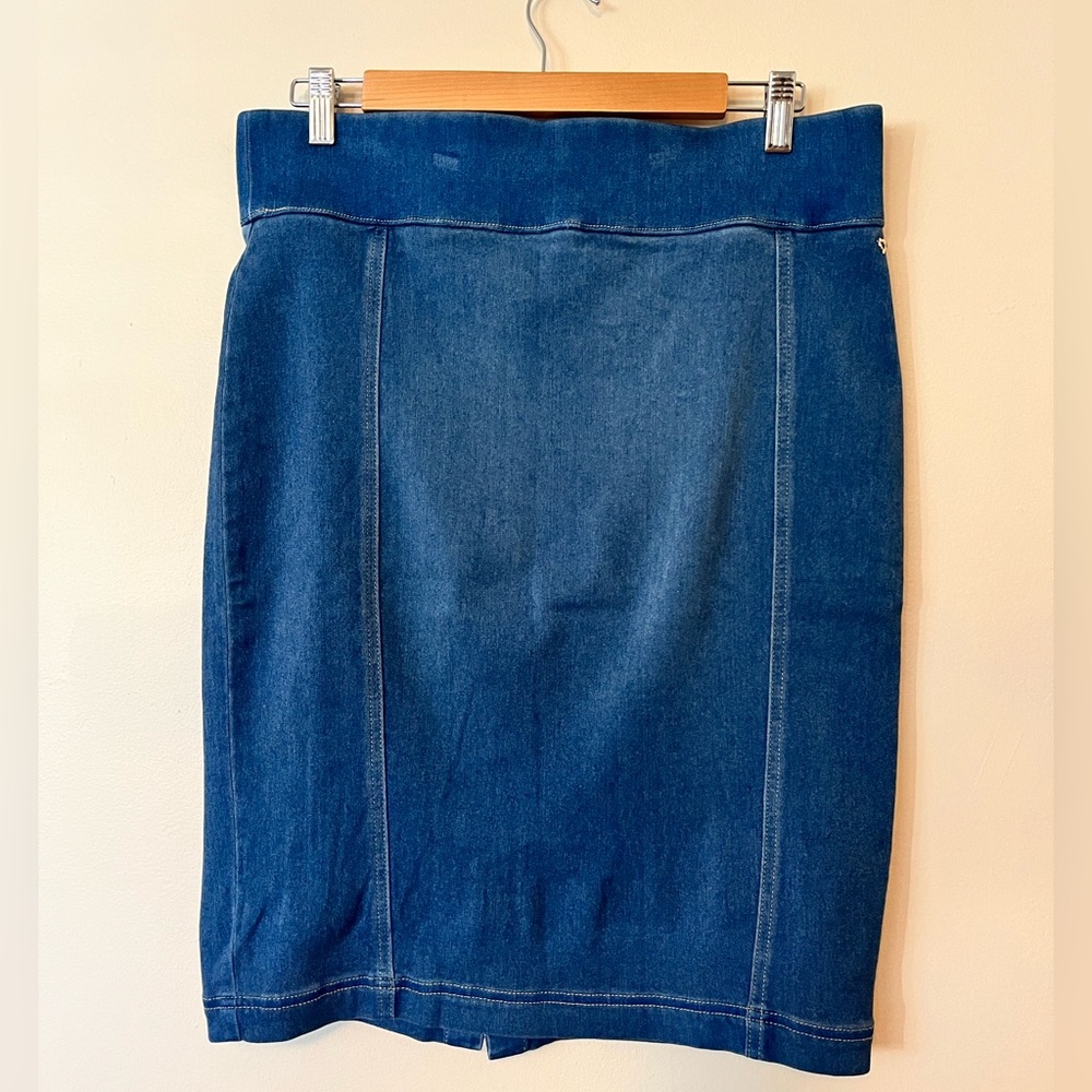 Thalia Sodi Indigo Jean Stretch Pencil Skirt - Picture 2 of 10